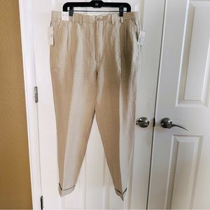 Turnbury 100% Linen Tan Pants Men's Size 40 x 30